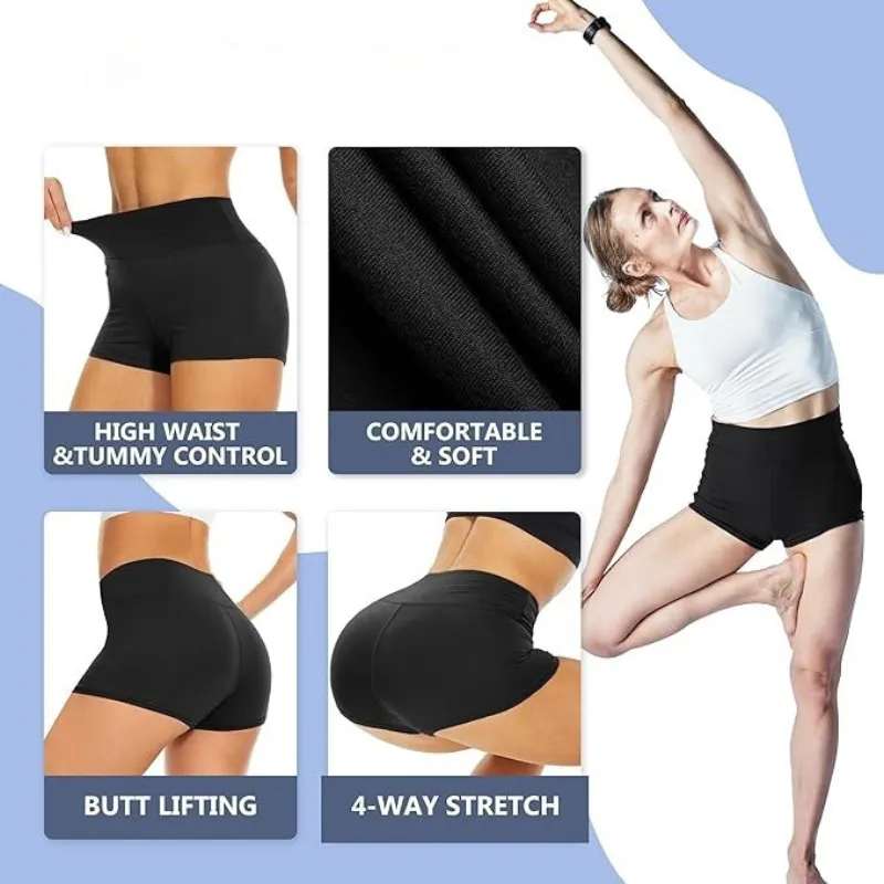 3 Inch Biker Workout Shorts – High Waist and Stretchable