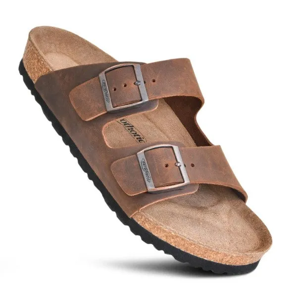 AEROTHOTIC AHARON DUAL STRAP SLIDE SANDALS FOR MEN