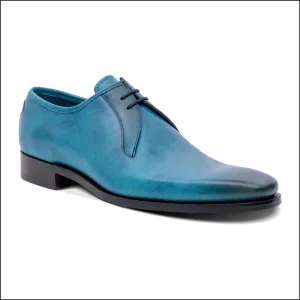 Barker Derwent - Blue Calf Hatch Effect Derby Shoe@