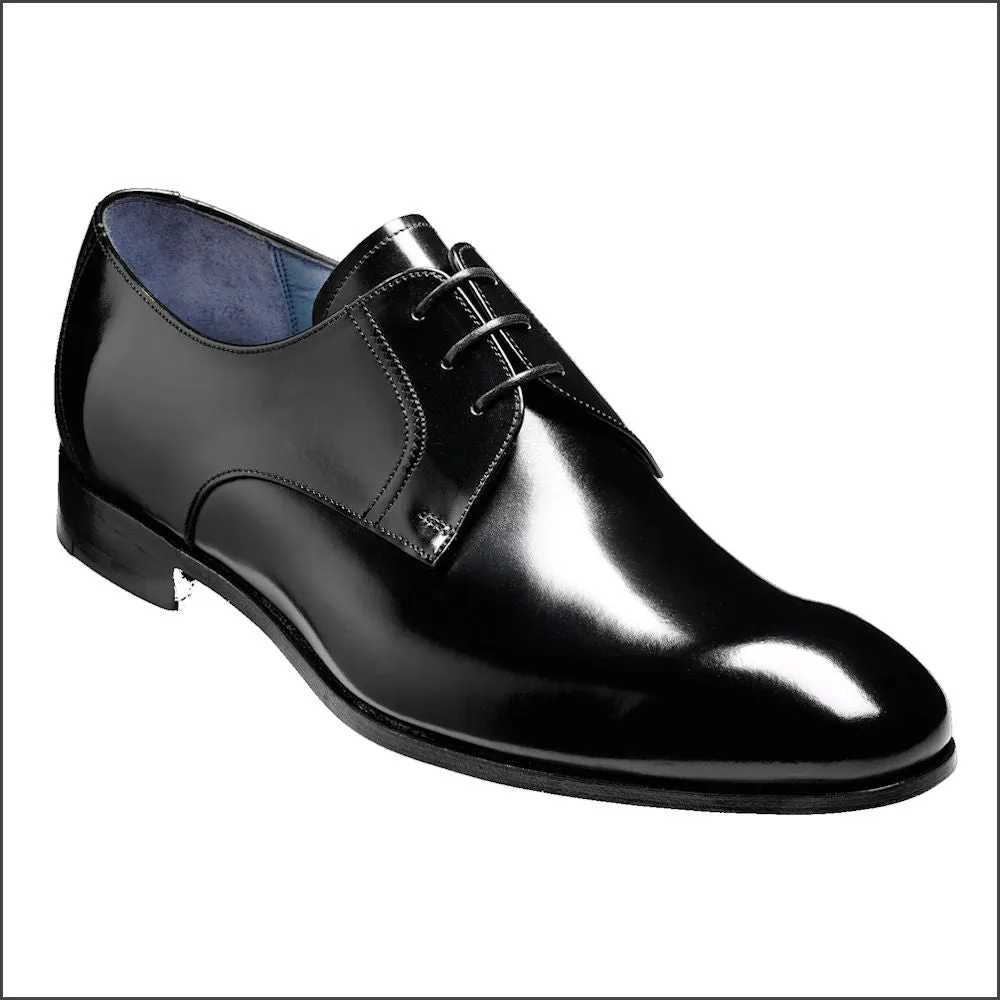 Barker Rutherford Black Hi Shine Derby Shoe@