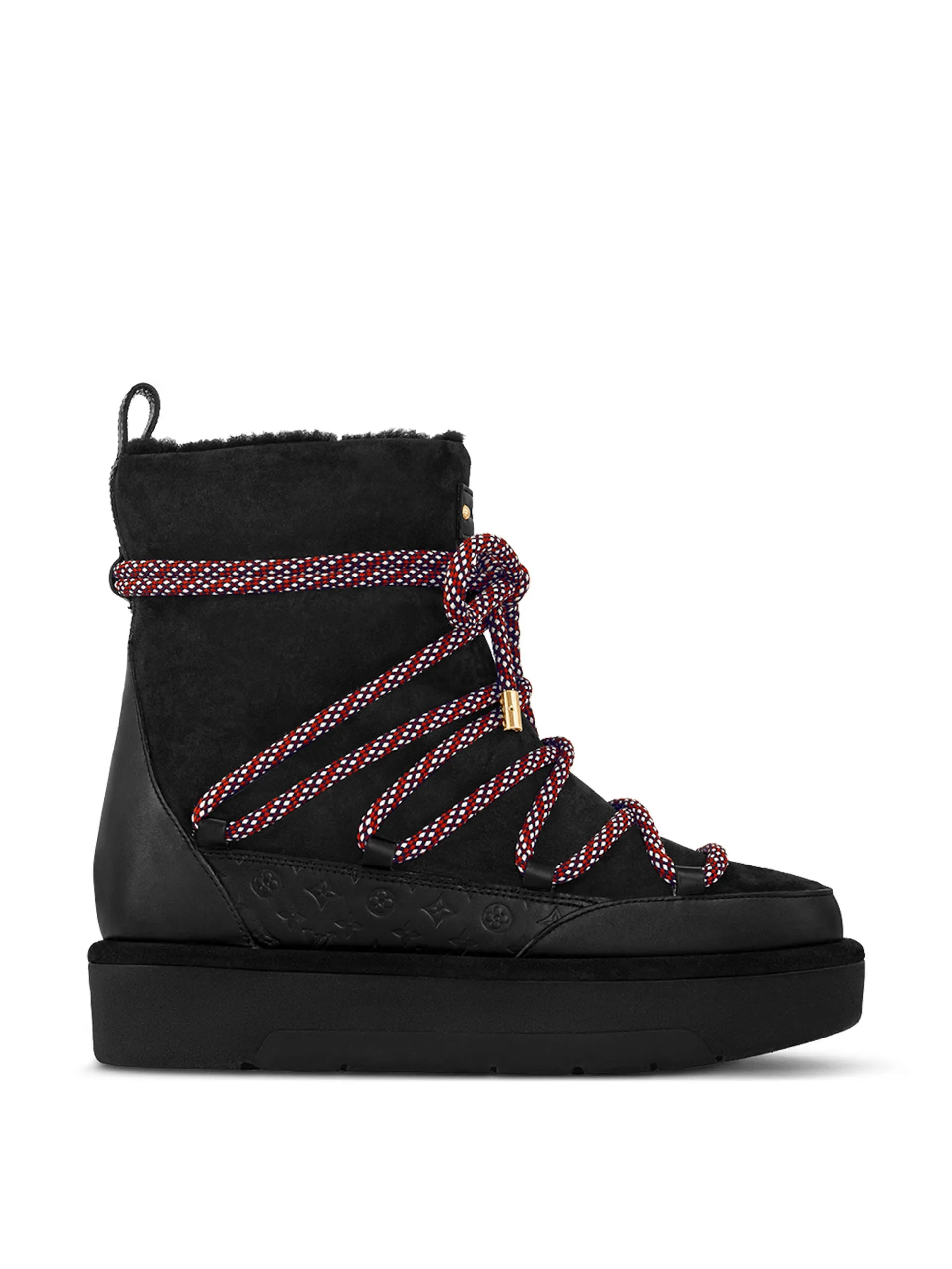 Black platform ankle boots