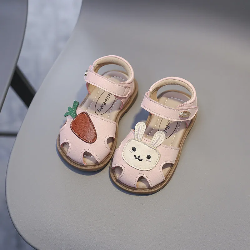 Bunny And Carrot Design Casual Sandals
