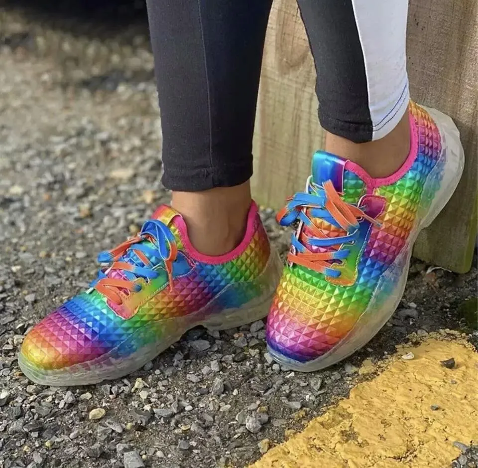 Chicvane Candy Color  Hip-hop Strappy Running Shoes