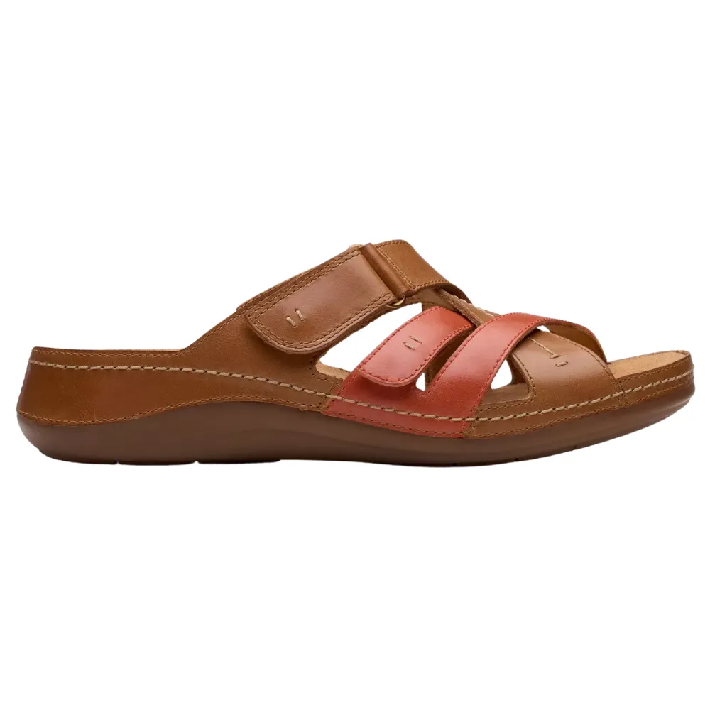 Clarks Cecily Slide Tan Combination Sandal (Women's)