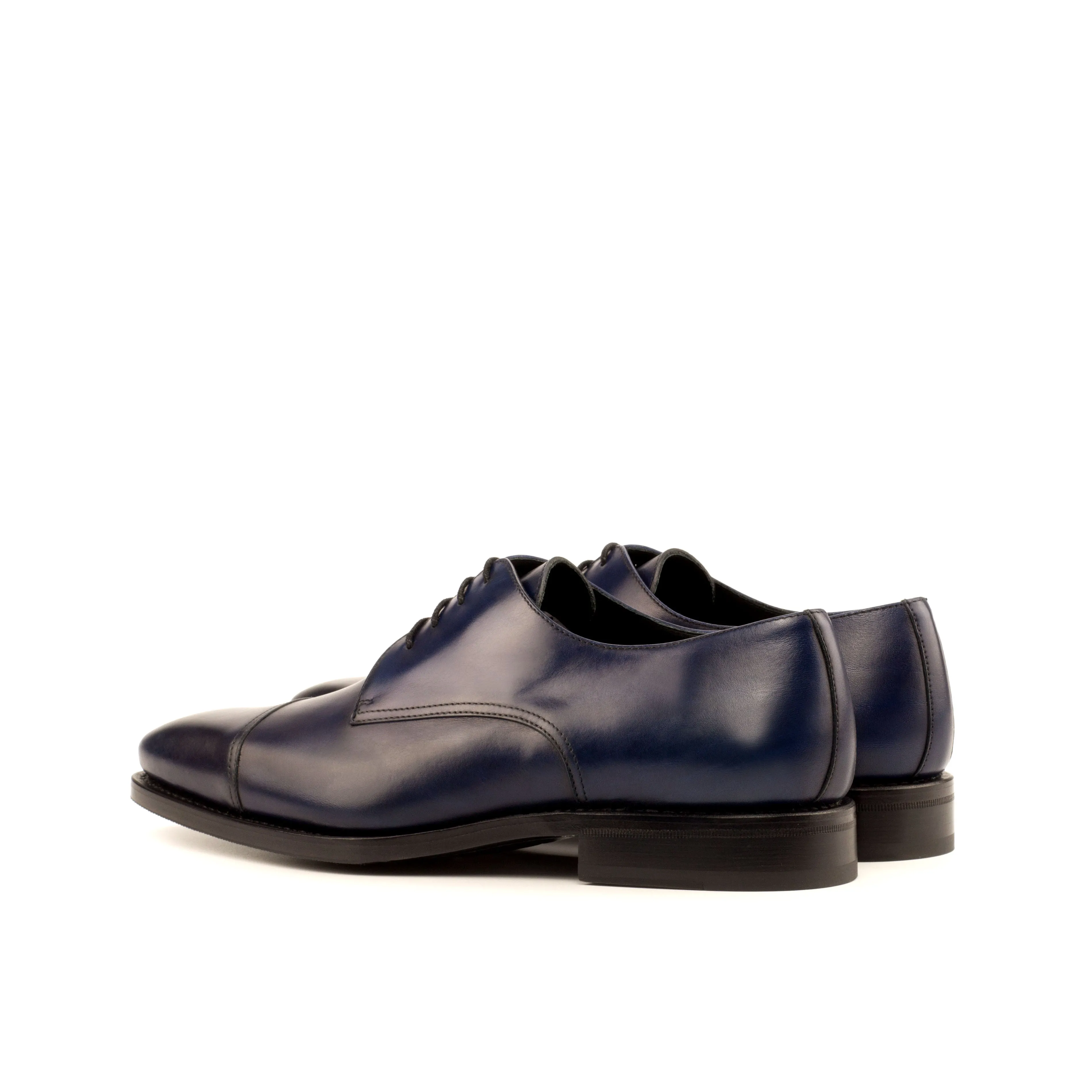 DapperFam Vero in Navy Men's Italian Leather Derby