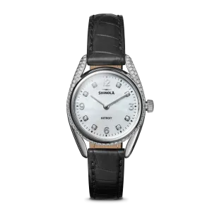 Diamond Derby Watch - White Mother of Pearl