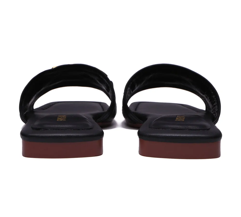 EVERAU® Open Toe Leather Flat Sandals Women Chela