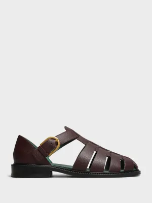 Fisherman Sandal in Burgundy