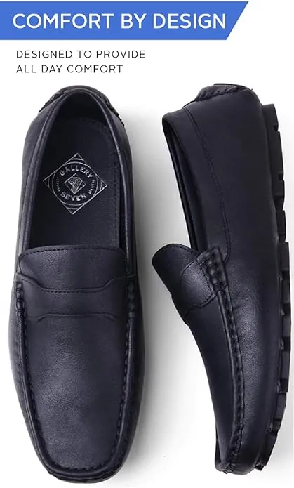 Gallery Seven Men’s Shaded Smart Penny Loafer  Color Black Size 9.5