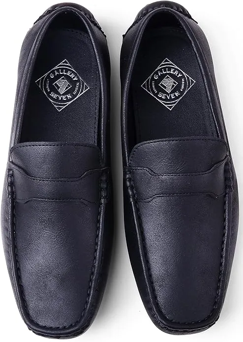 Gallery Seven Men’s Shaded Smart Penny Loafer  Color Black Size 9.5