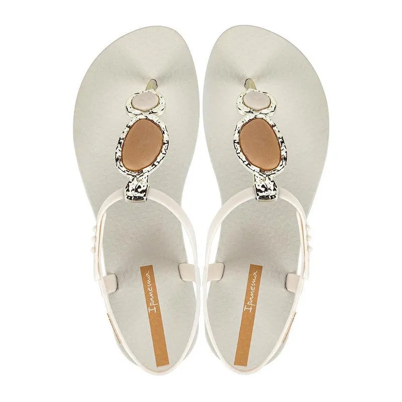 Ipanema Oval Trim Thong Sandals - Beige