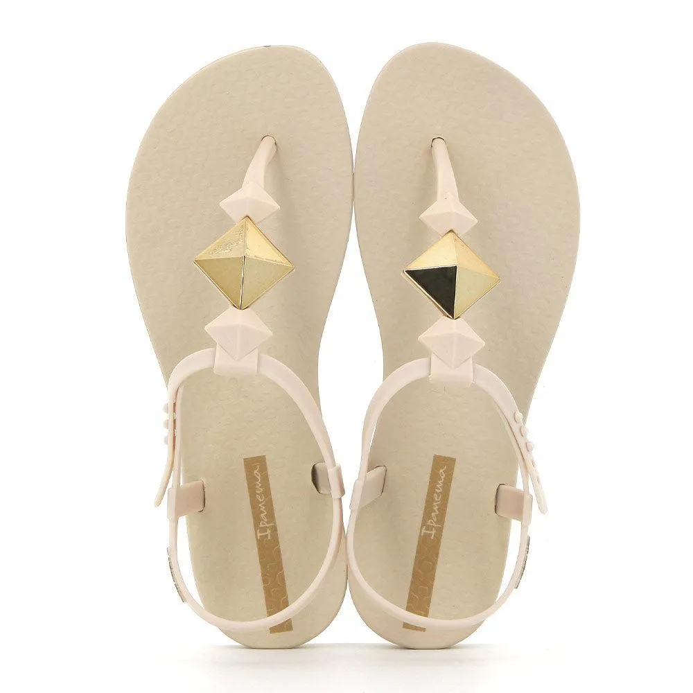 Ipanema Thong Sandals - Beige/Gold