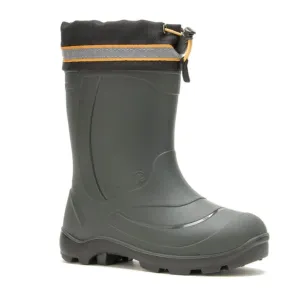 Kamik Snobuster Winter Boot in Black/Orange: Toddler Size 8 to Youth Size 6