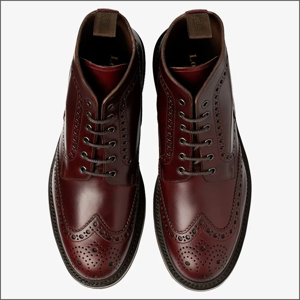 Loake Bedale Burgundy Brogue Boots@