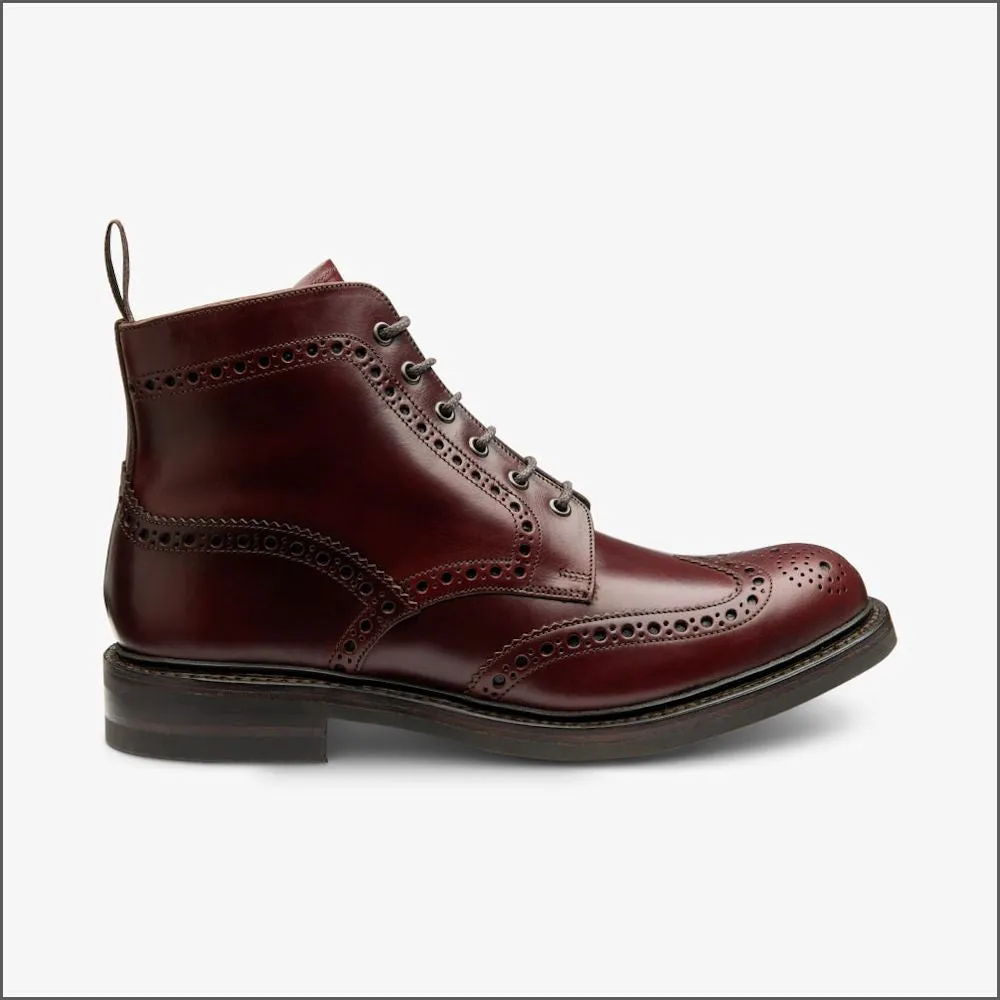 Loake Bedale Burgundy Brogue Boots@