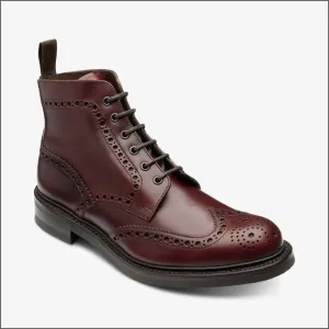 Loake Bedale Burgundy Brogue Boots@