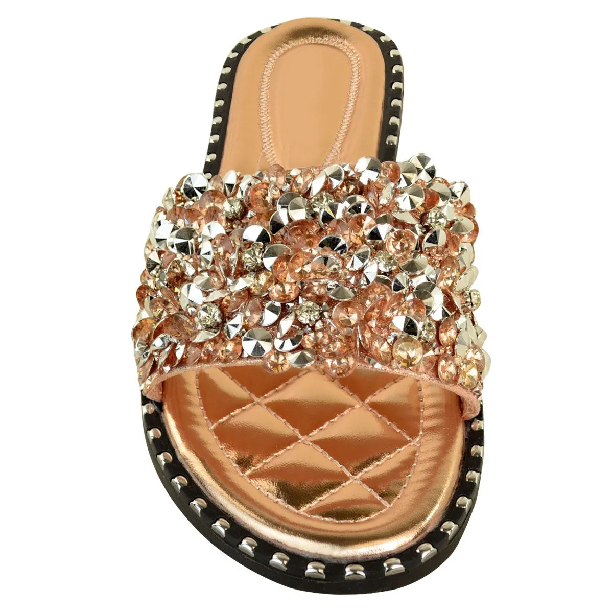 LOLA JEWEL ROSE GOLD SLIDERS