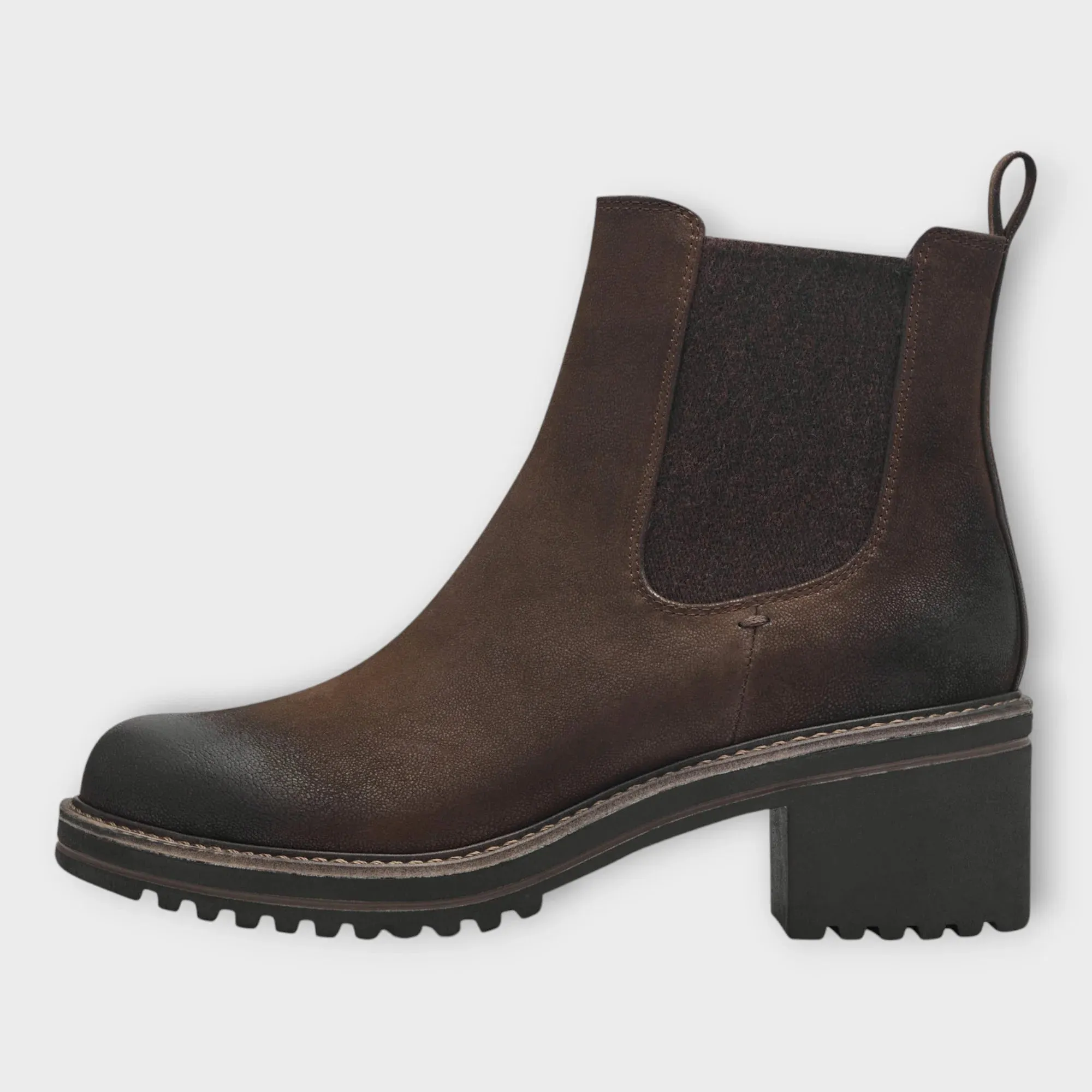 Marco Tozzi 25421-43 Brown Waxy Faux Leather Chunky Sole Boot CAFE 25421-43