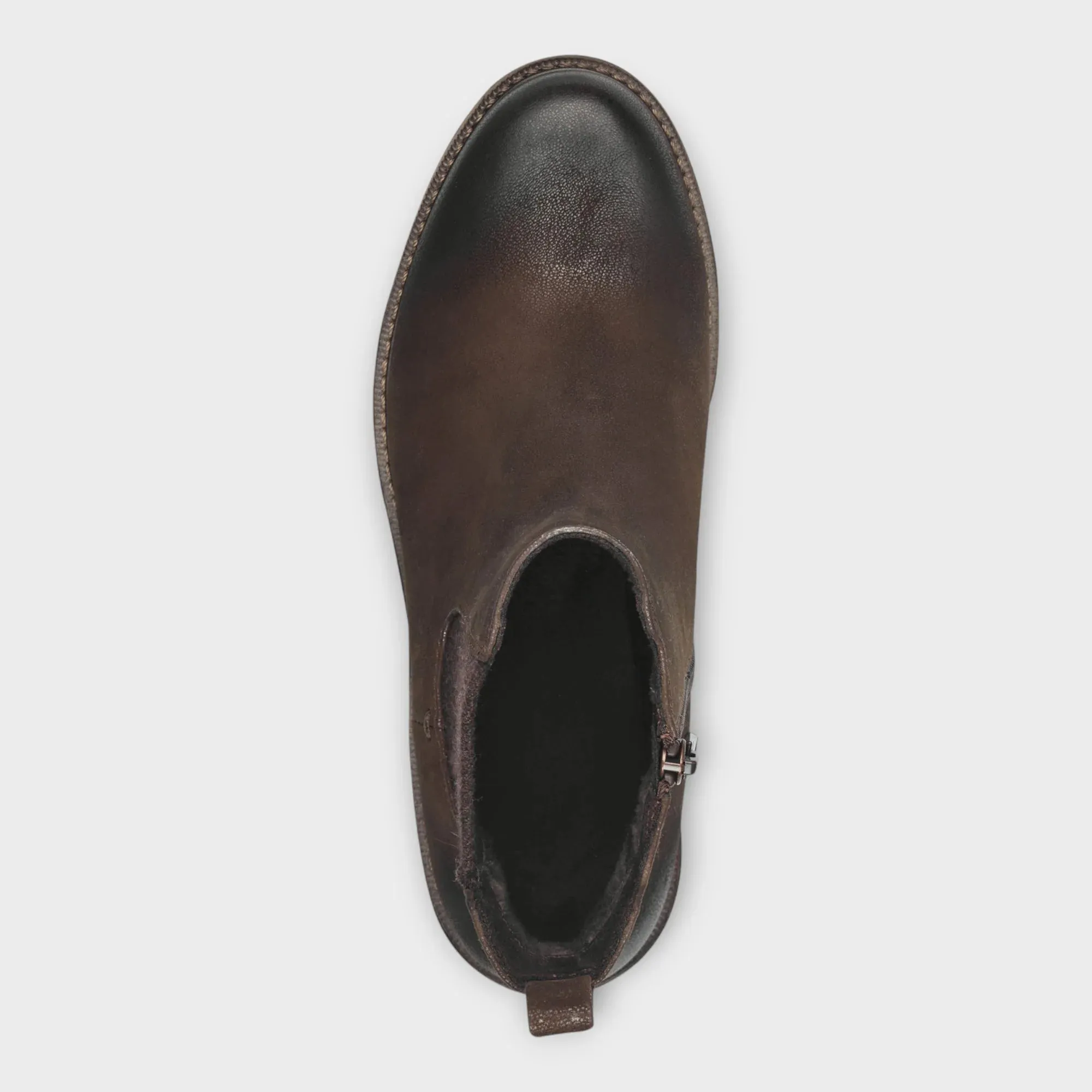 Marco Tozzi 25421-43 Brown Waxy Faux Leather Chunky Sole Boot CAFE 25421-43