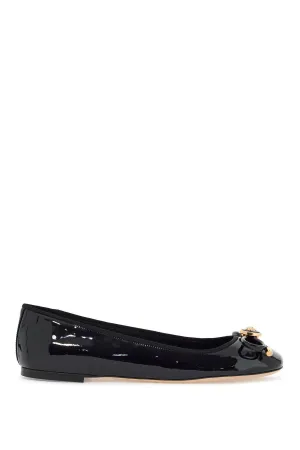 opera bow ballet flats 1017834 1A11949 BLACK-VERSACE GOLD