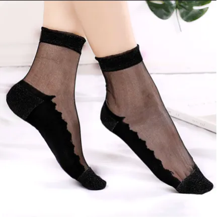 Shine - Noir - La chaussette femme en voile ultra-résistant
