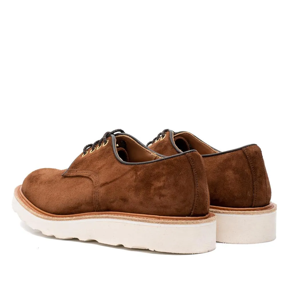 Tricker's For Clutch Cafe Daniel Derby Shoe Ridge Kudu Reverse Suede
