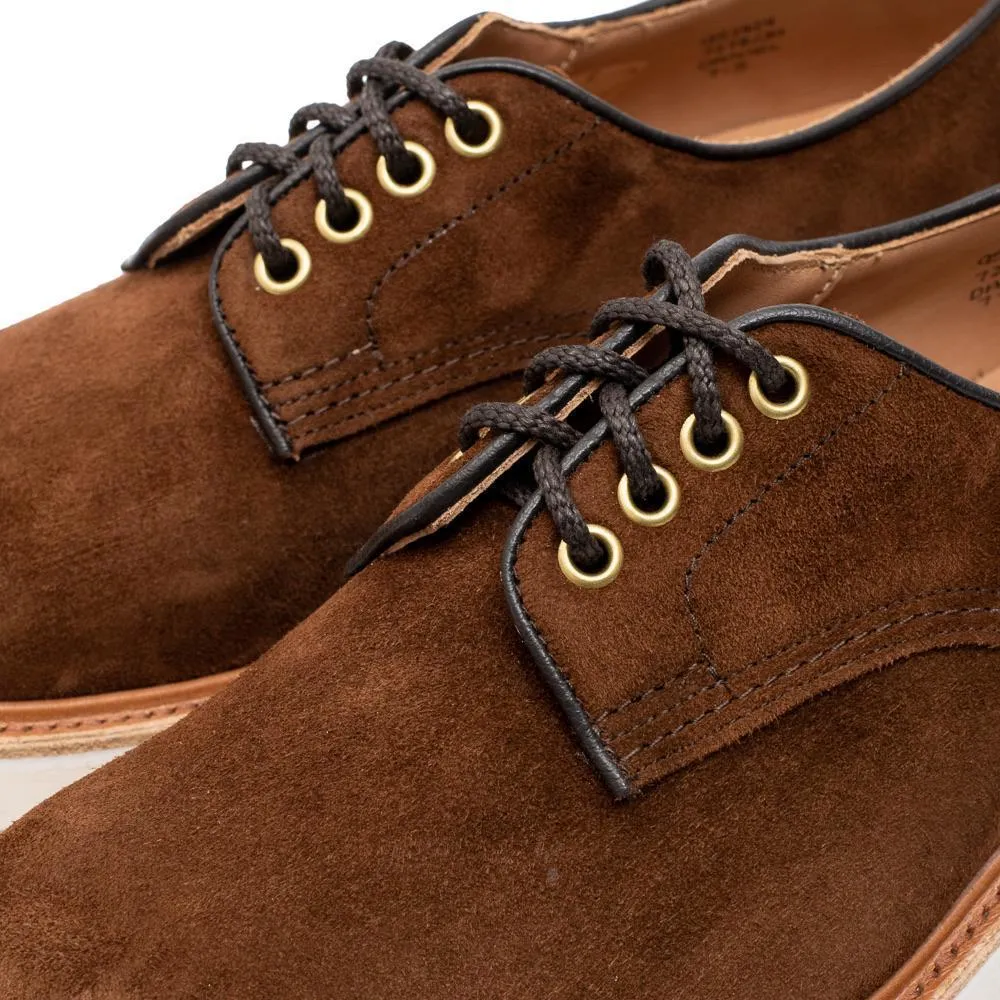 Tricker's For Clutch Cafe Daniel Derby Shoe Ridge Kudu Reverse Suede