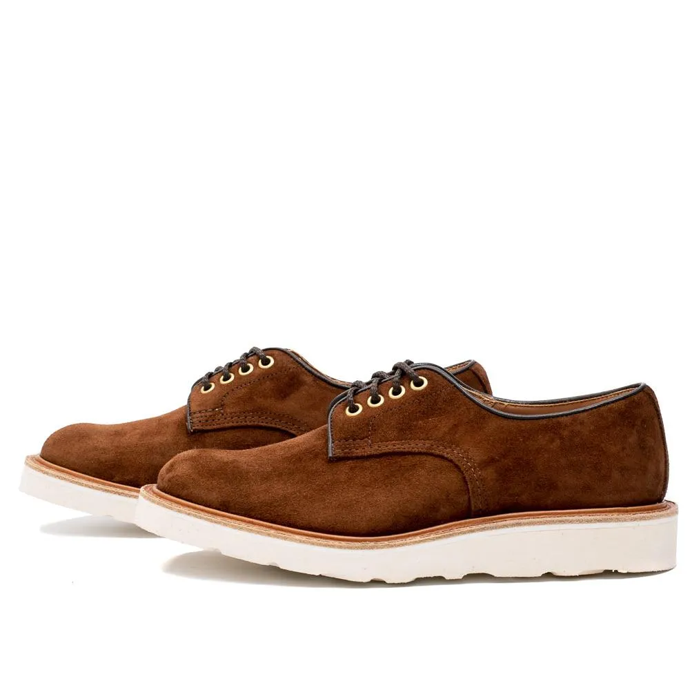 Tricker's For Clutch Cafe Daniel Derby Shoe Ridge Kudu Reverse Suede