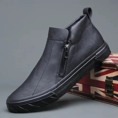 Vulcanized Leather Loafers