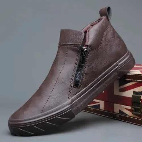 Vulcanized Leather Loafers