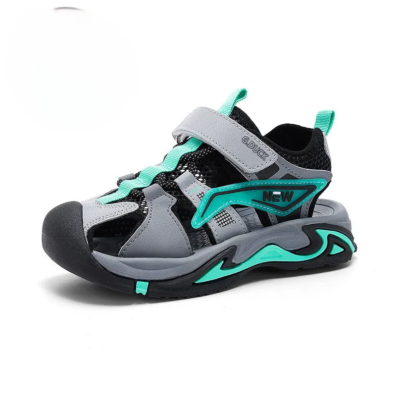 Wholesale Little Yellow Duck Middle and Big Kids Breathable Soft Bottom Hollow Kids Shoes
