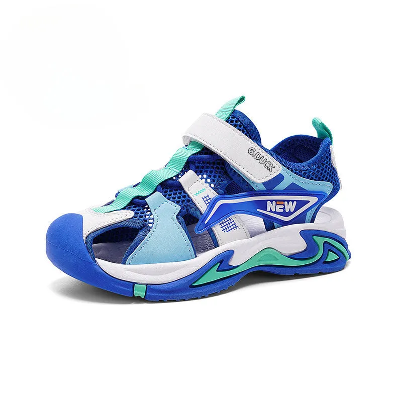 Wholesale Little Yellow Duck Middle and Big Kids Breathable Soft Bottom Hollow Kids Shoes