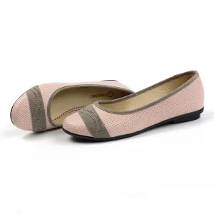 Women's Slip On Fashion Flat Summer Shoes - Pink,White