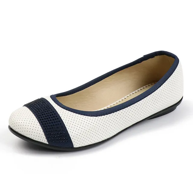 Women's Slip On Fashion Flat Summer Shoes - Pink,White